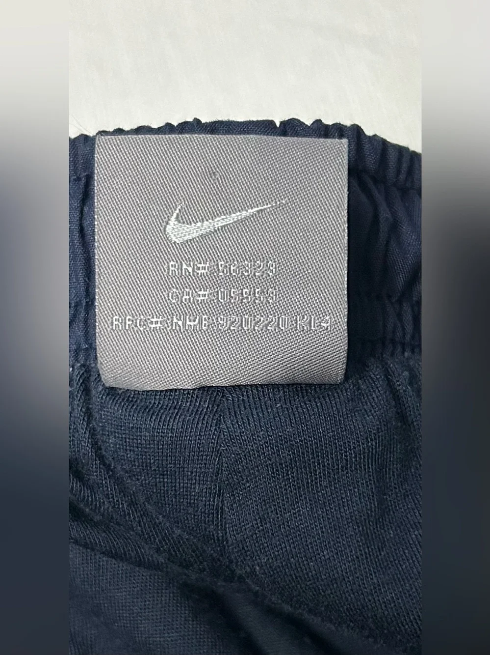 Vtg‎ Nike Track Pants Mens 2XL Blue Soft Lined Elastic Waist Side Stripe Zip Hem